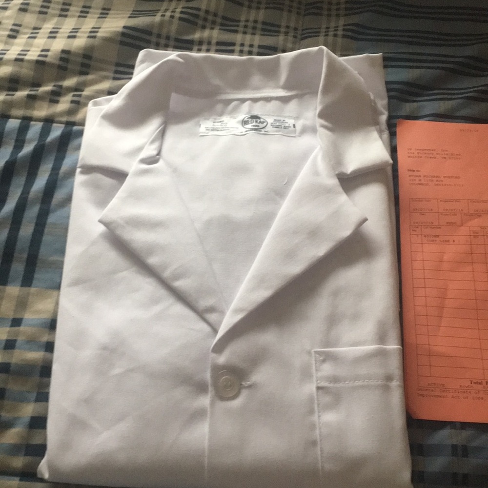 Large white lab coat